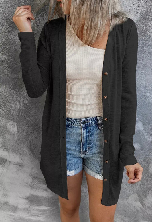 Black Lightweight Cardigan