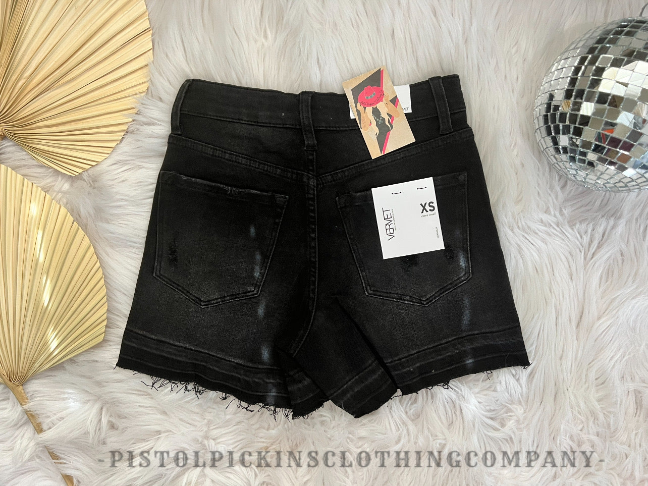 Rebekah’s Asymmetrical Black Shorties