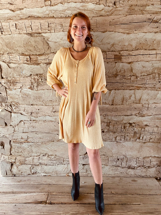 Light Mustard Summer Sunny Dress