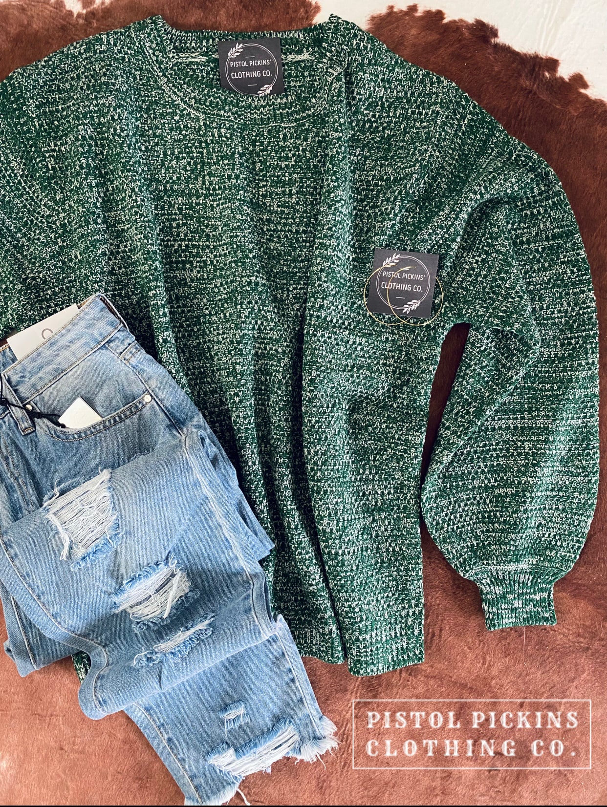 Heather Green Sweater