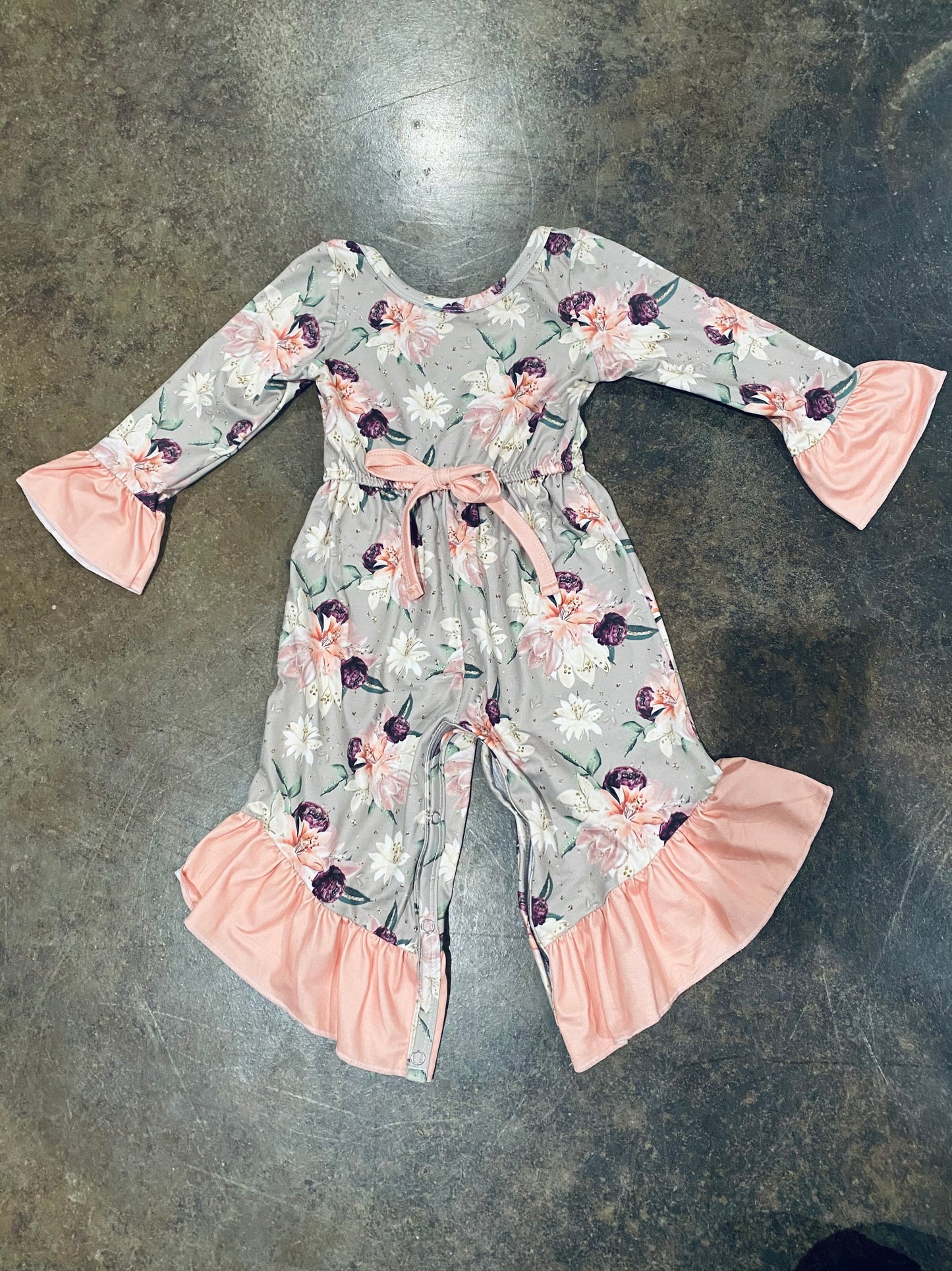 Peach Lily Romper