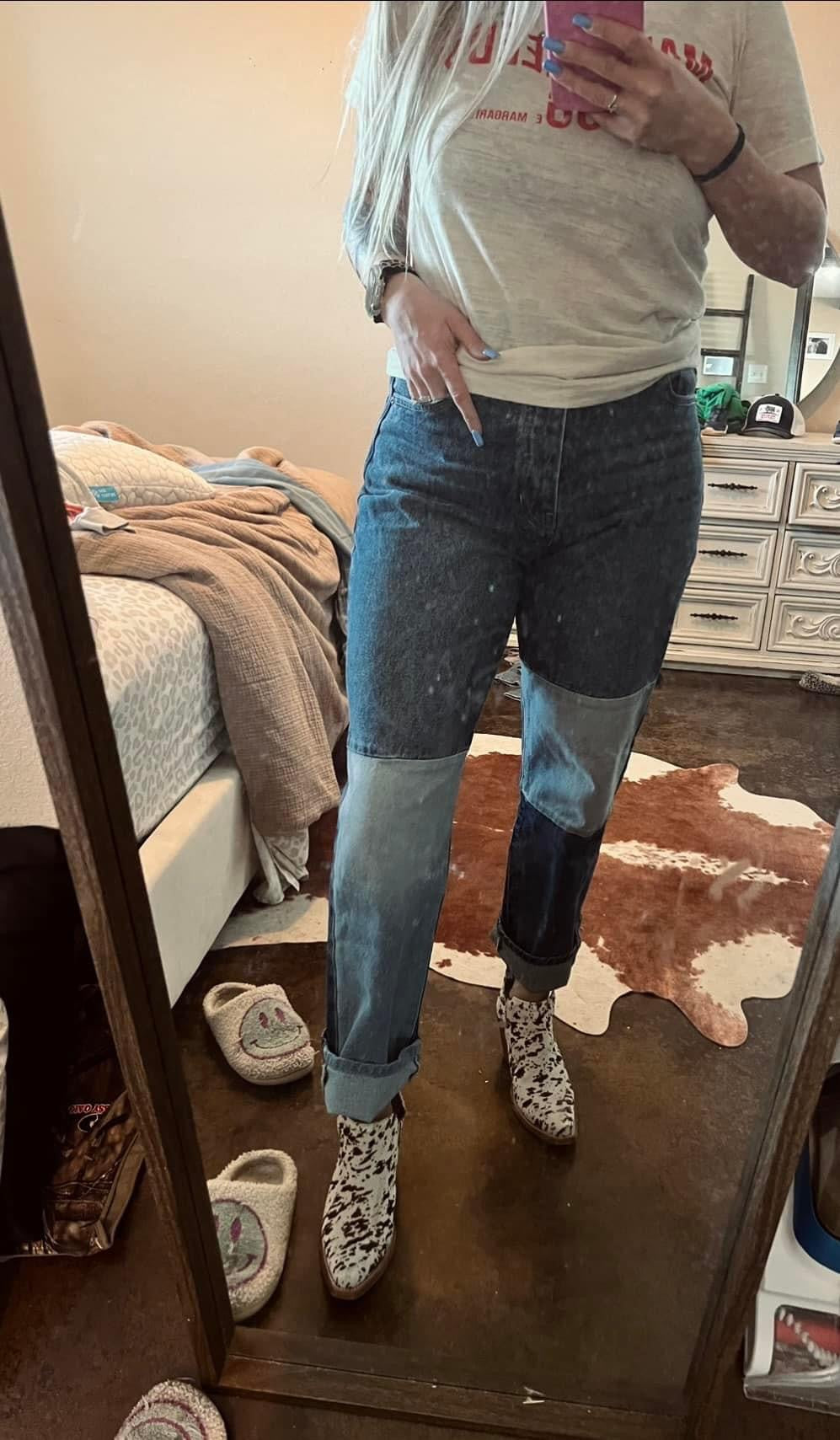 Color Block Dream 90’s Denim Jeans